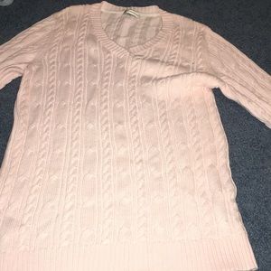 Knitted craft and borrow sweater